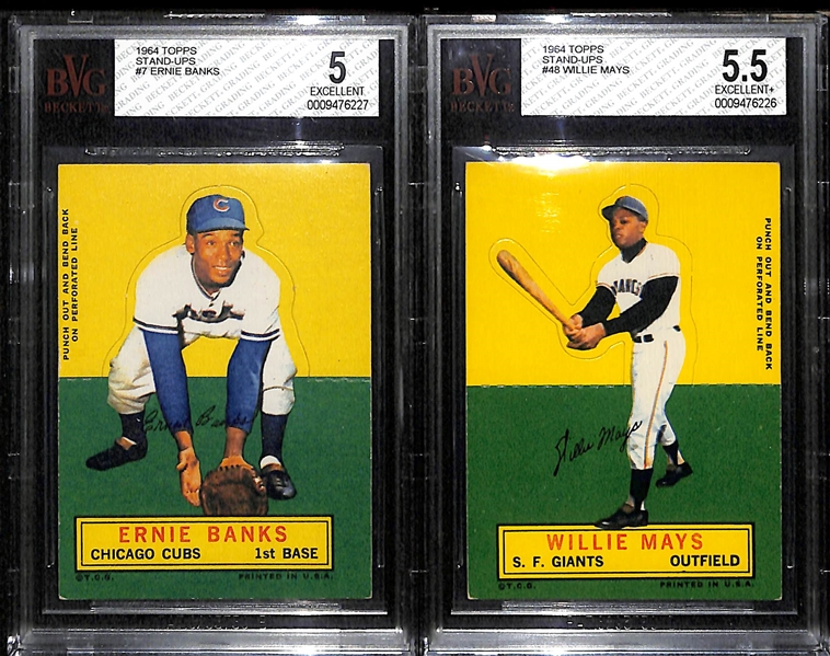 Ernie Banks & Willie Mays 1964 Topps Stand Ups BVG